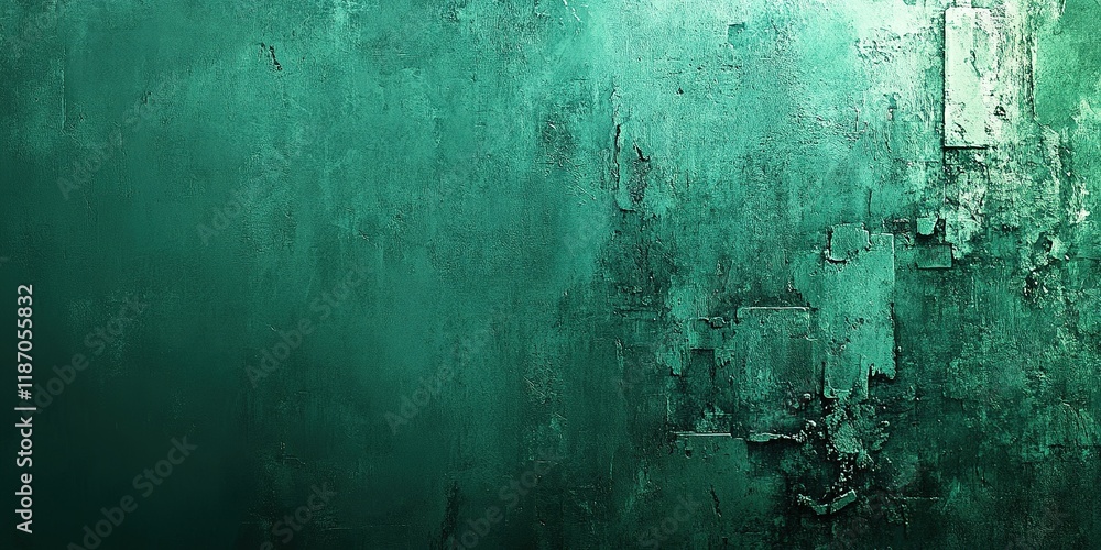 Poster textured green surface with a mix of shades and weathered patterns providing an artistic backdrop fo