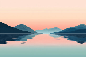 Beautiful landscape of pastel sky background