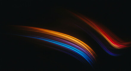 a black background with colored beams that give a sense of movement to the whole background