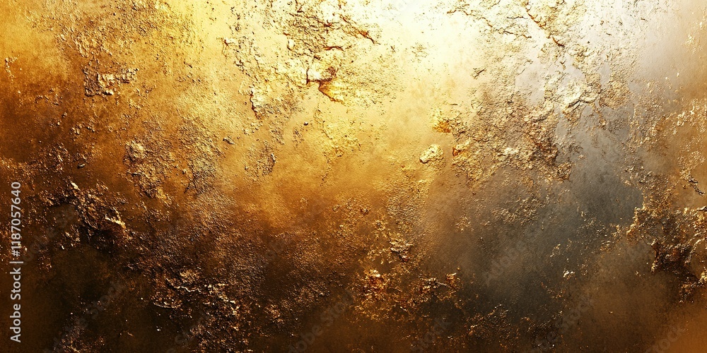 Poster golden and textured abstract artwork displaying rich hues and a dynamic surface in a captivating arr