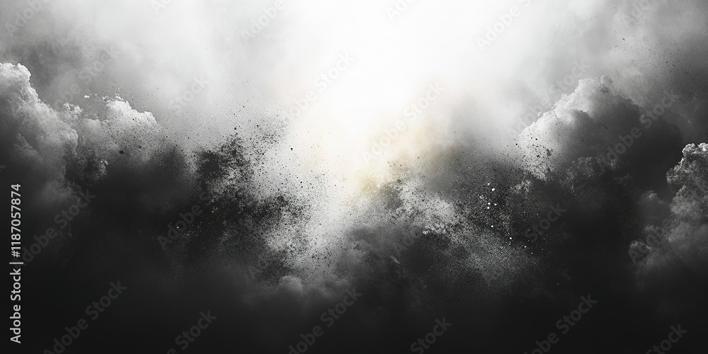 Aufkleber dynamic cloud formation with light bursting through in a dramatic display
