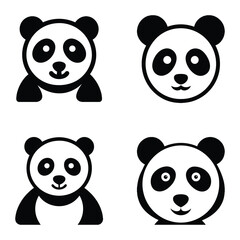 A set of panda icon vector illustration
