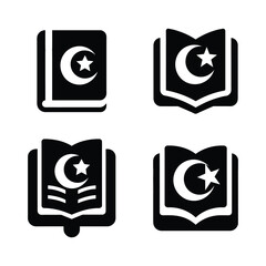 A set of Quran icon vector illustation