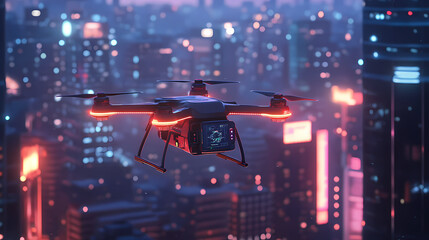 quadcopter drone transporting