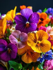Vibrant Bouquet of Purple and Yellow Flower