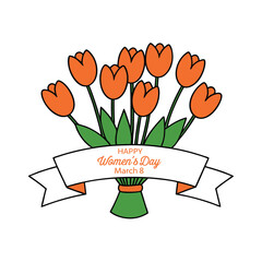 Celebrate Women's Day with this elegant greeting card featuring beautiful pink tulips on a white background. Perfect for sharing heartfelt messages and creating memorable moments.
