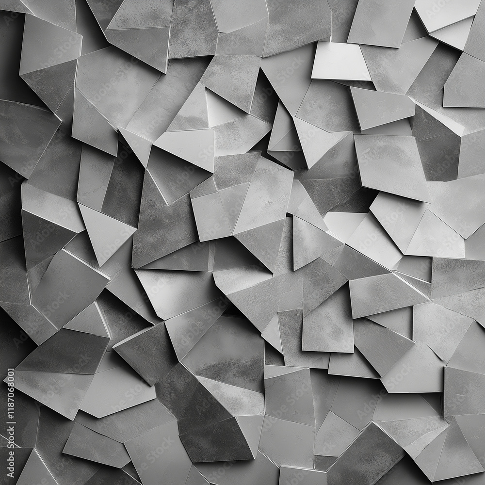 Poster textured metallic surface with geometric shapes and patterns
