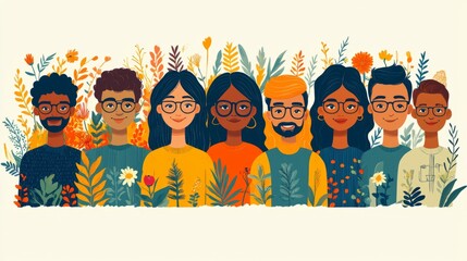 A diverse group of people being awarded for different achievements, inclusivity, recognition, positive energy, modern setting