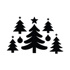 Beautiful Christmas tree and illustration