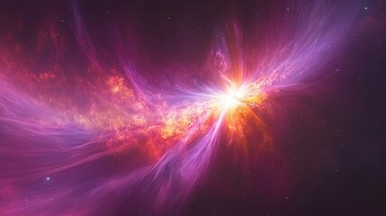 Fototapeta premium Cosmic explosion amidst nebula clouds in deep space background for sci-fi projects.