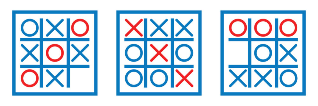 Game tic tac toe icon. Tic Tac Toe Icon with Editable Stroke