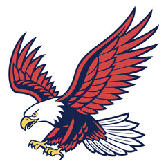 Eagle Mascot Character Logo Design.