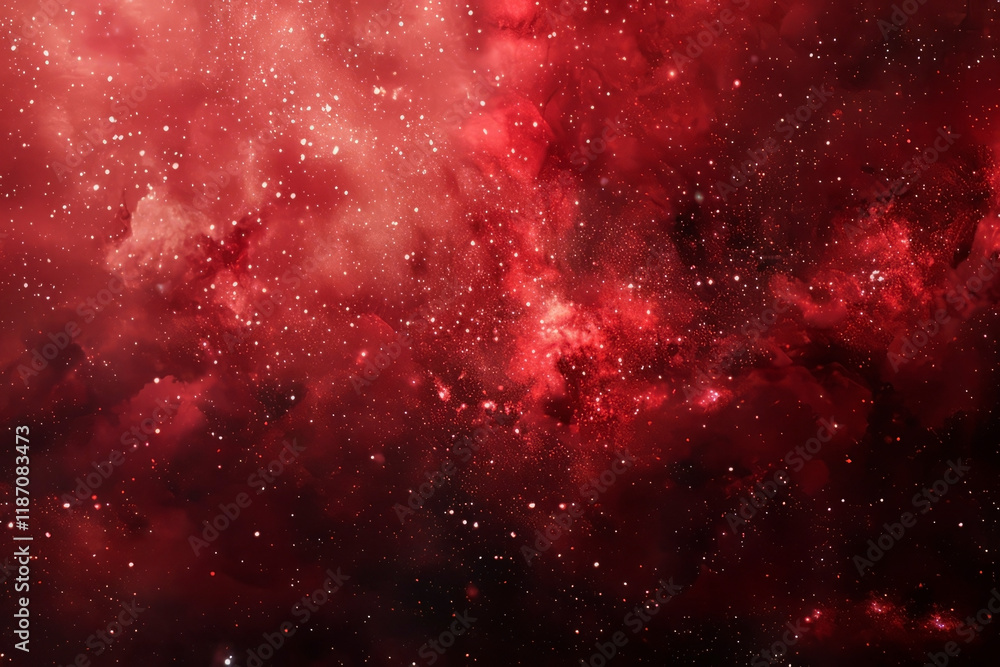 Canvas Prints beautiful red galaxy. generative ai