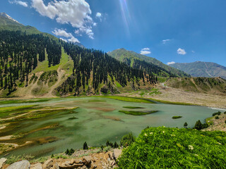 lake in the mountains, river in the mountains 