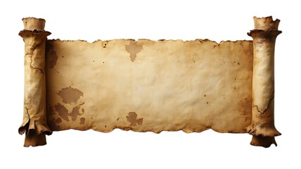 old paper scroll with burnt edges