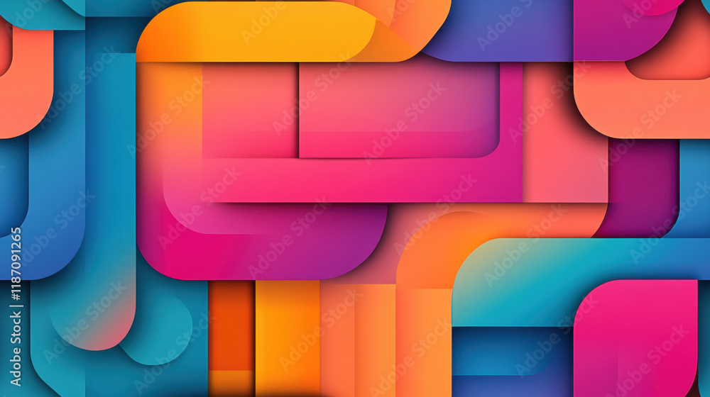 Aufkleber seamless gradient, a vibrant image featuring a futuristic design with overlapping gradients, ideal f