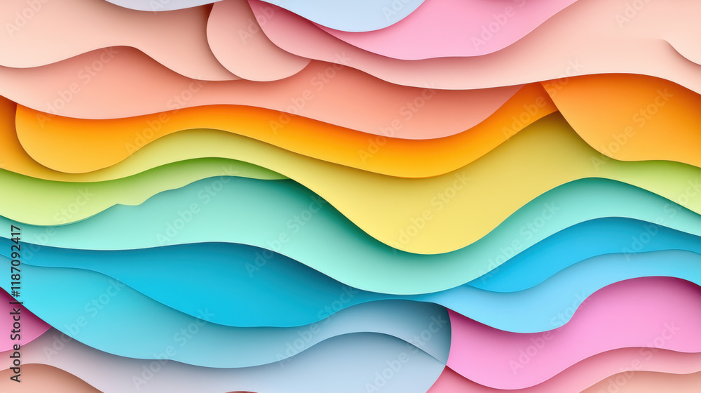 Poster seamless gradient, layered composition of gradient lines in high fidelity, suitable for various desi