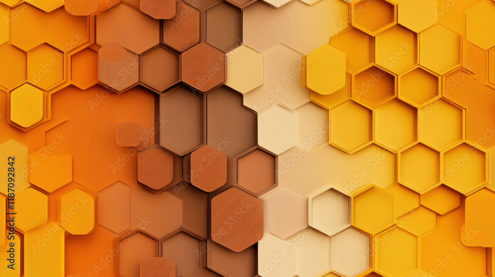 Poster seamless gradient, a close-up image showcasing gradient lines creating a honeycomb pattern with high