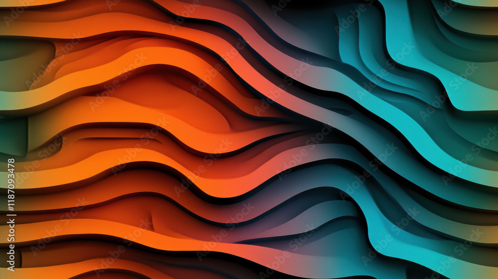 Aufkleber seamless gradient, a photorealistic image of a cascading gradient, emphasizing high fidelity and vib