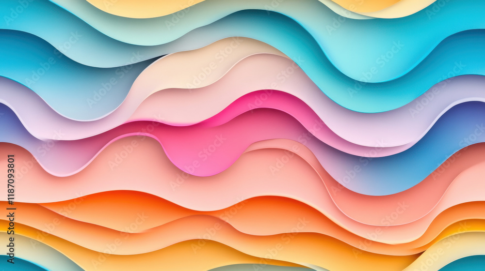 Poster seamless gradient, a high fidelity photorealistic image showcasing a curved gradient with vibrant co
