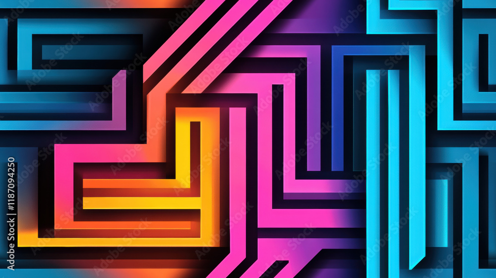 Poster seamless gradient, a photorealistic image showcasing gradient lines with high fidelity, perfect for 