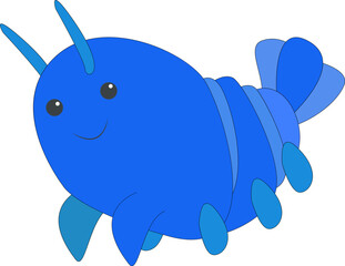 Blue Shrimp cartoon