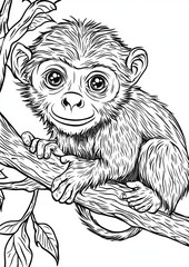 Obraz premium Monkey Coloring Pages