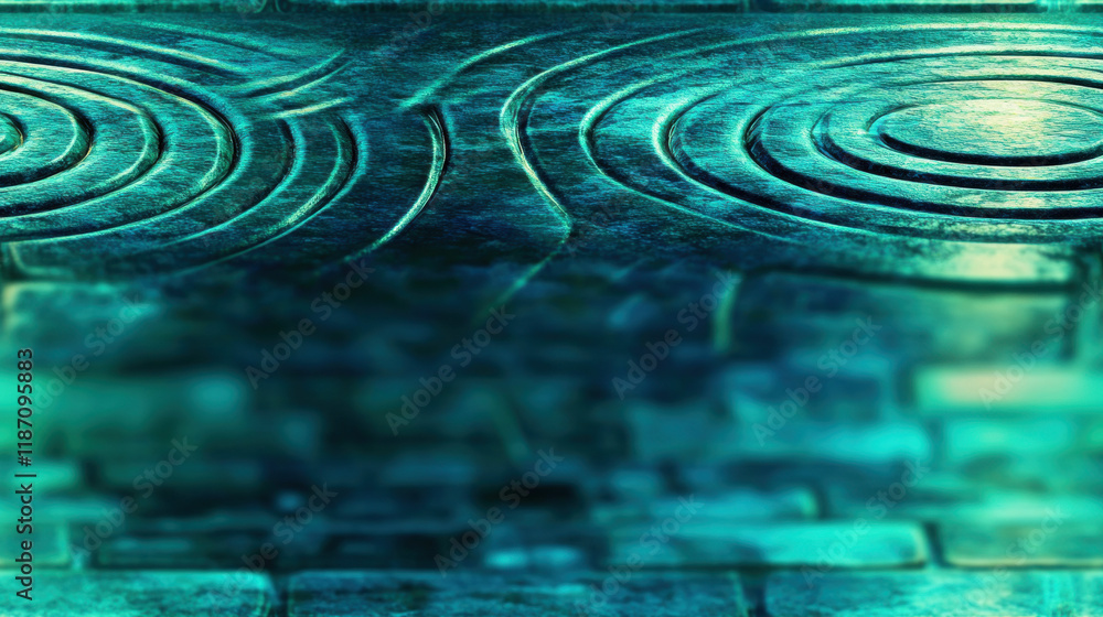 Aufkleber seamless gradient, a high-fidelity image showcasing a realistic rendering of concentric gradient lin