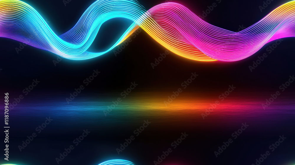 Poster seamless gradient, surreal gradient line pattern resembling a möbius strip, high fidelity, suitable 