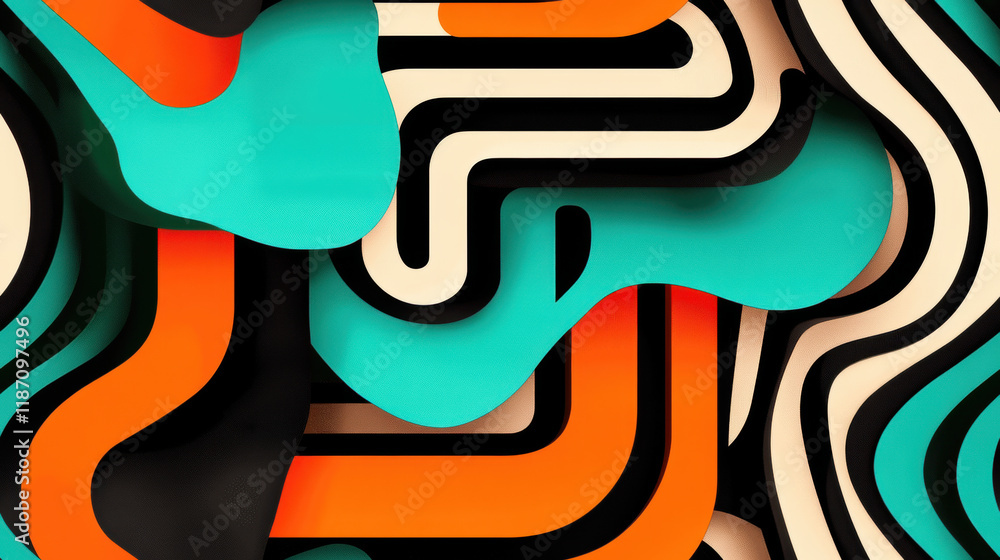 Poster seamless gradient, a surreal image featuring twisted gradient lines, showcasing high fidelity detail