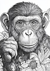 Monkey Coloring Pages