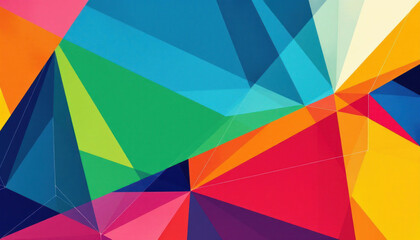 Vibrant Abstract Polygonal Artwork: A Symphony of Colors