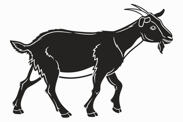 A simple Goat vector silhouette style
