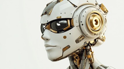 Fototapeta premium Advanced Robot Head Design Shows Futuristic Technology