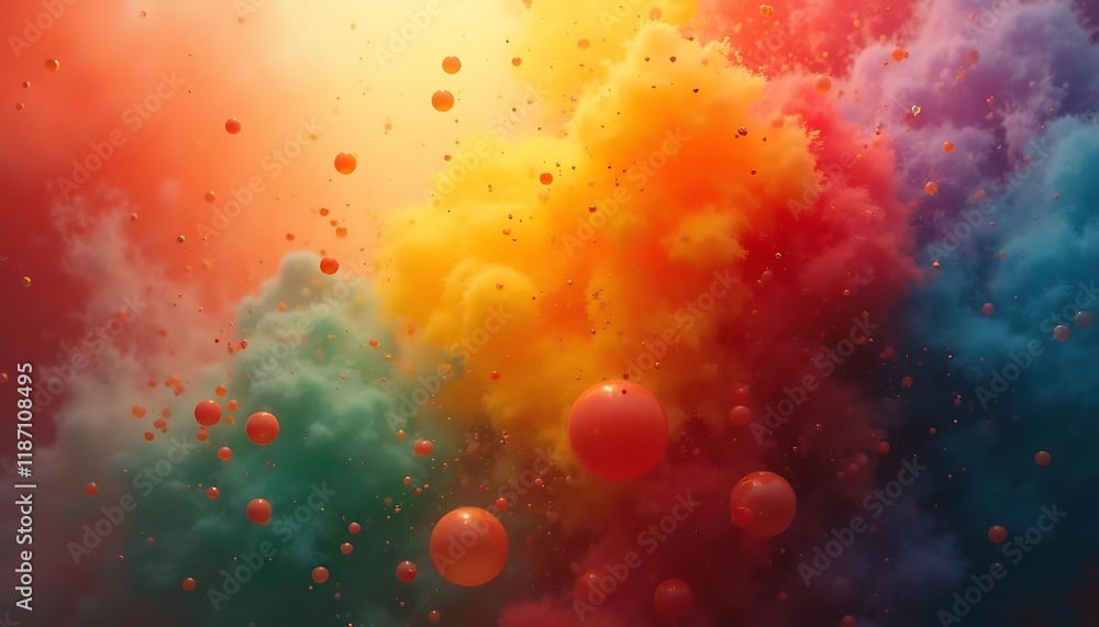 Poster liquid abstract colorful texture background ai generative