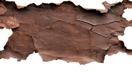 Textured brown leather background with rustic and aged appearance. transparent background