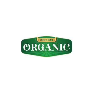 oval rectangle shape Vector green / Blue / Red Food company logo design template ideal for agriculture, organic food, grocery, natural harvest, baby food, cookies, cereals, organic green natural logo