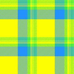 Turkish tartan background fabric, refresh check plaid seamless. Home pattern textile vector texture in yellow and green colors.
