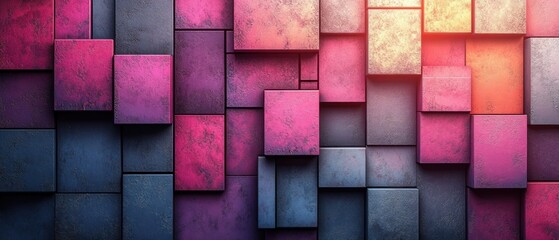 Abstract Cube Wall Texture Background