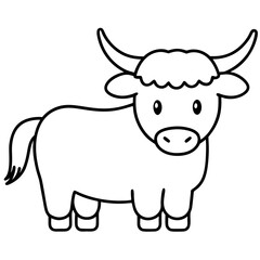  A bull cartoon isolated on white