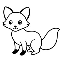 a fox for colouring book