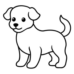 A cute puppy  for kids colouring book