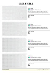 Line Sheet