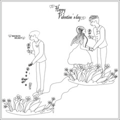 this is a Breakup wishes line art.