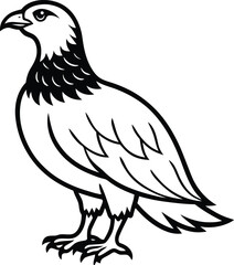 Standing Eagle vector, Eagle silhouette vector, Eagle line art vector illustration design