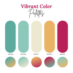 Fototapeta premium Vibrant Color Palettes Vector set