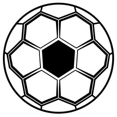 Soccer Ball with Hexagonal and Pentagonal Pattern Vector Illustration