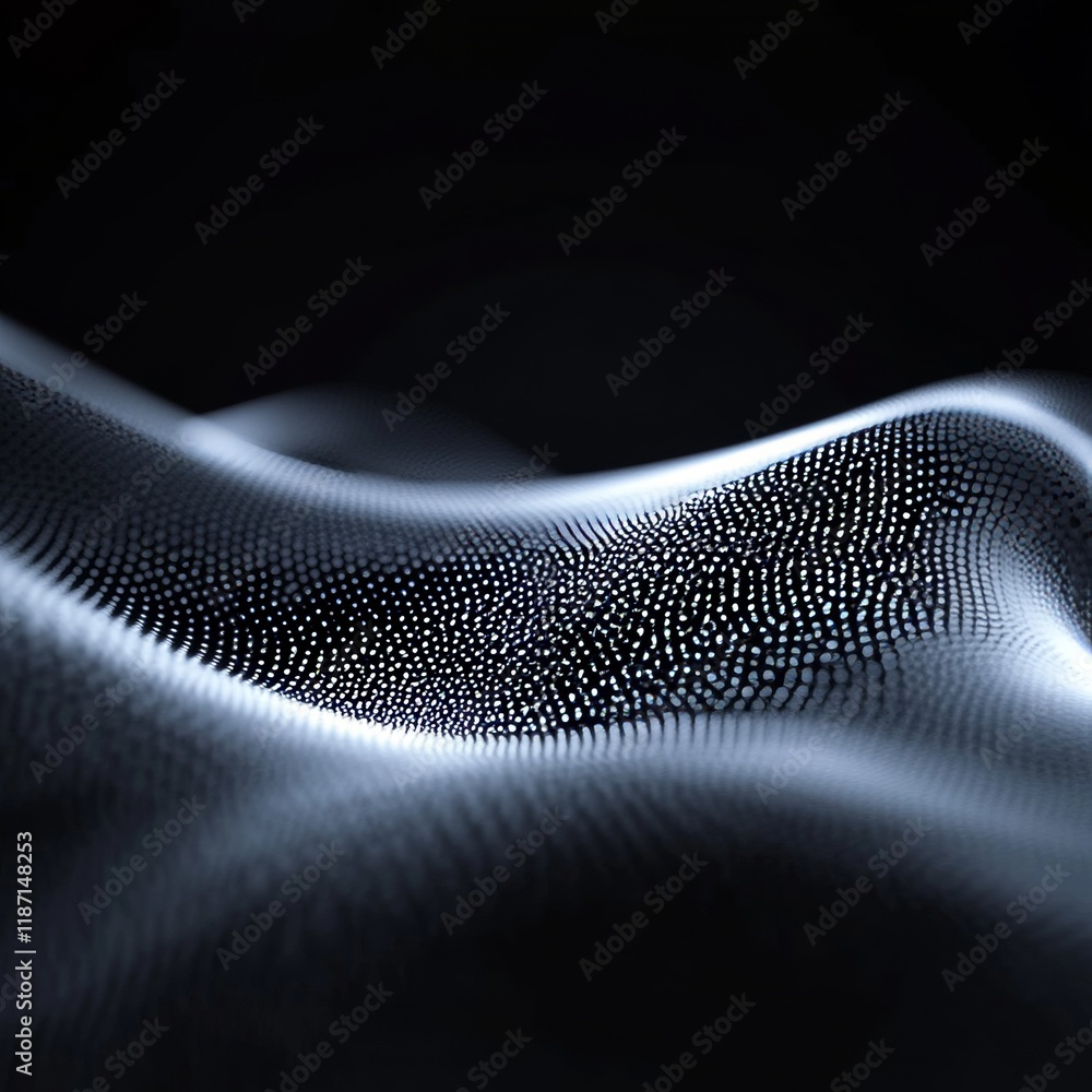 Poster abstract digital wave of particles futuristic binary code waveform for technology banner