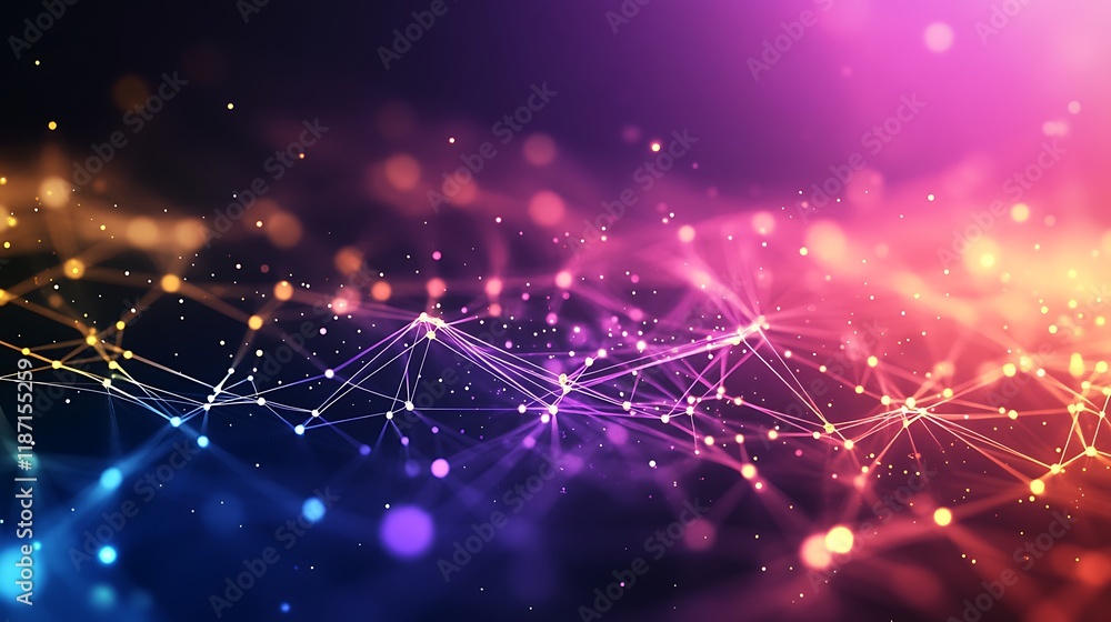 Poster abstract colorful network connection background. (1)