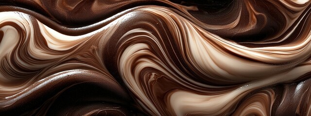 Mochas swirl in symmetrical vortex patterns with metallic reflections